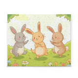 Charming Rabbit Puzzle for Kids, 3 Bunny Friends Jigsaw Game, Animal Lovers Gift, Family Fun Activity, Child's Birthday Present