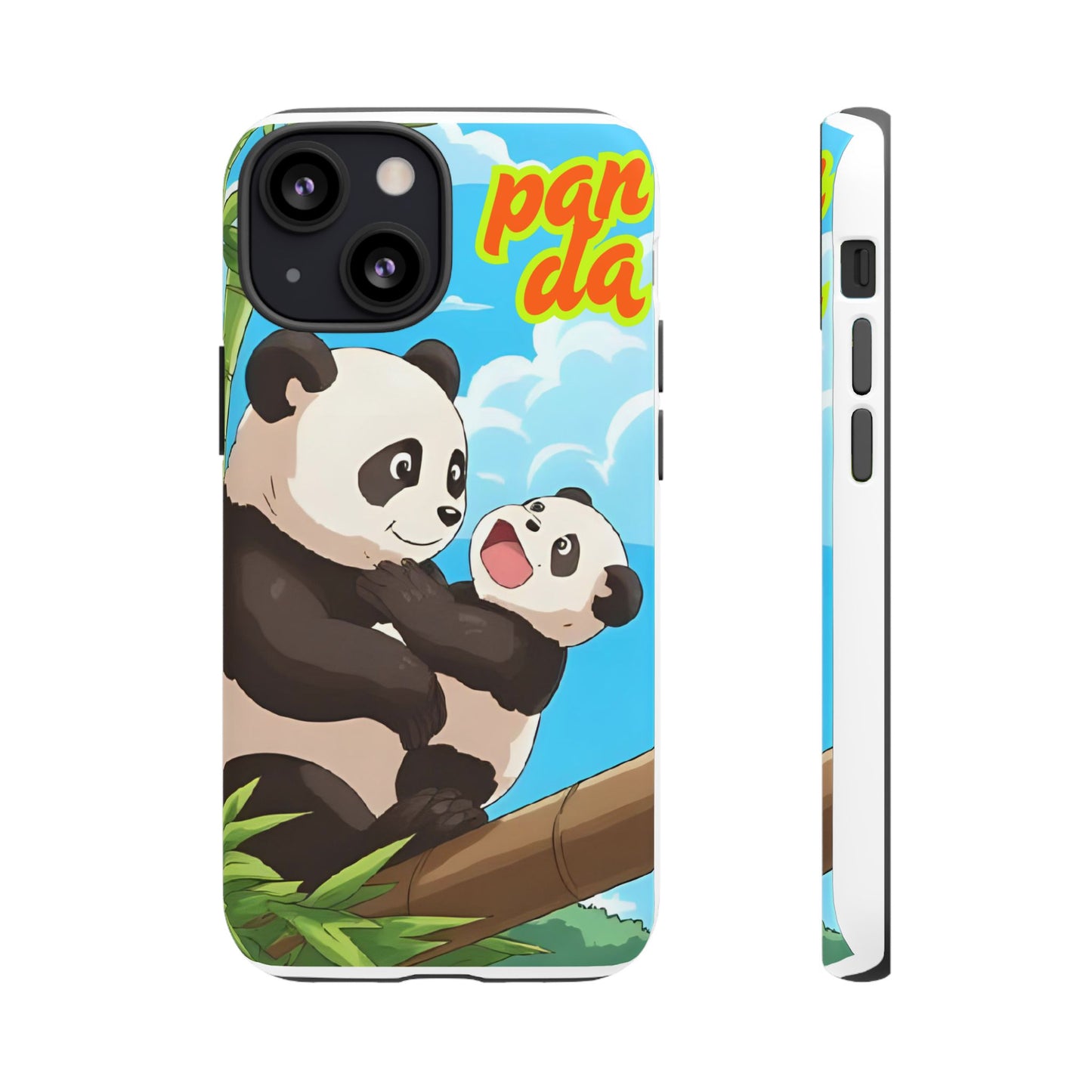 Panda Phone Case - Cute Panda Mom and Baby Design, Phone Cover for Animal Lovers, Gift for Kids and Adults, Jungle Vibe, Fun Accessory