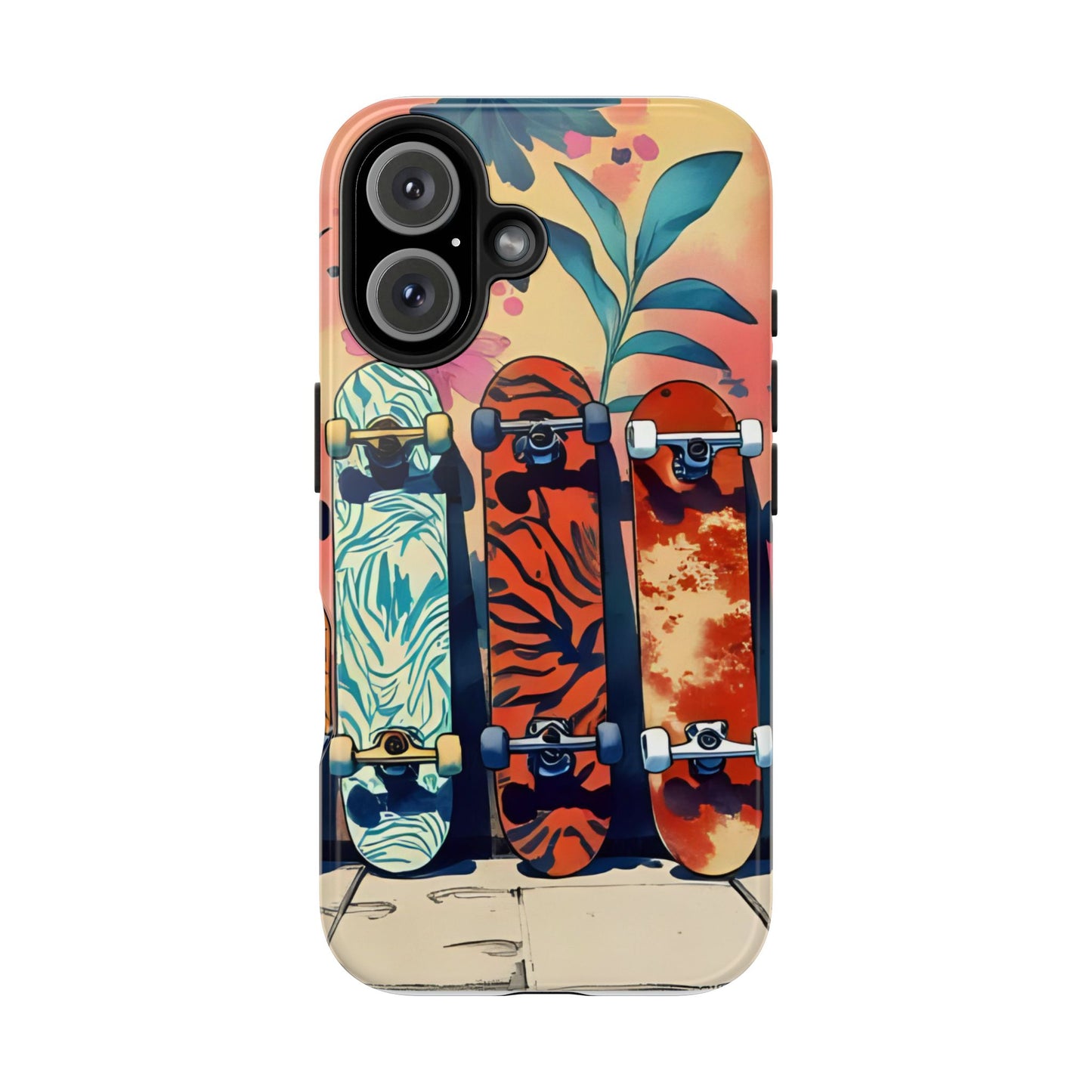 Skateboard Art Phone Cases | Tough Phone Covers for Skaters | Unique Gift for Skateboard Lovers, Trendy Protection, Custom Designs