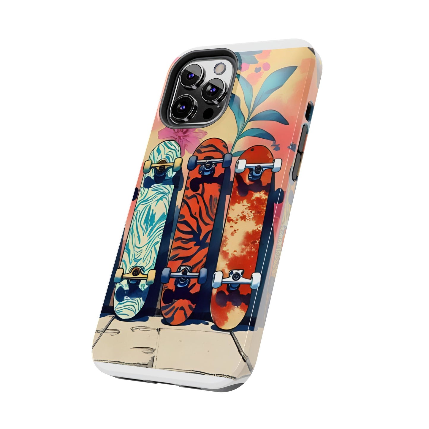 Skateboard Art Phone Cases | Tough Phone Covers for Skaters | Unique Gift for Skateboard Lovers, Trendy Protection, Custom Designs