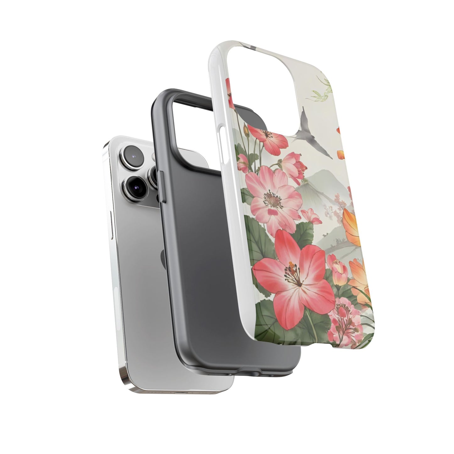 Floral Phone Case, Tough Cases, Smartphone Accessories, Gift for Her, Nature Lover's Present, Floral Design, Spring Style