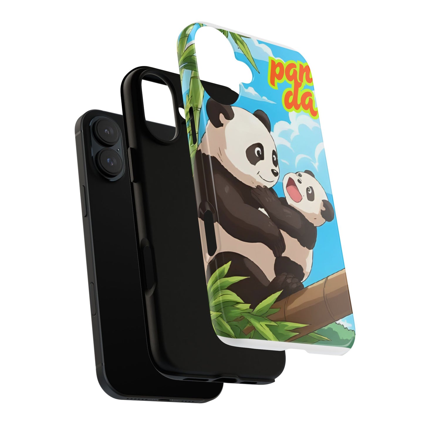 Panda Phone Case - Cute Panda Mom and Baby Design, Phone Cover for Animal Lovers, Gift for Kids and Adults, Jungle Vibe, Fun Accessory