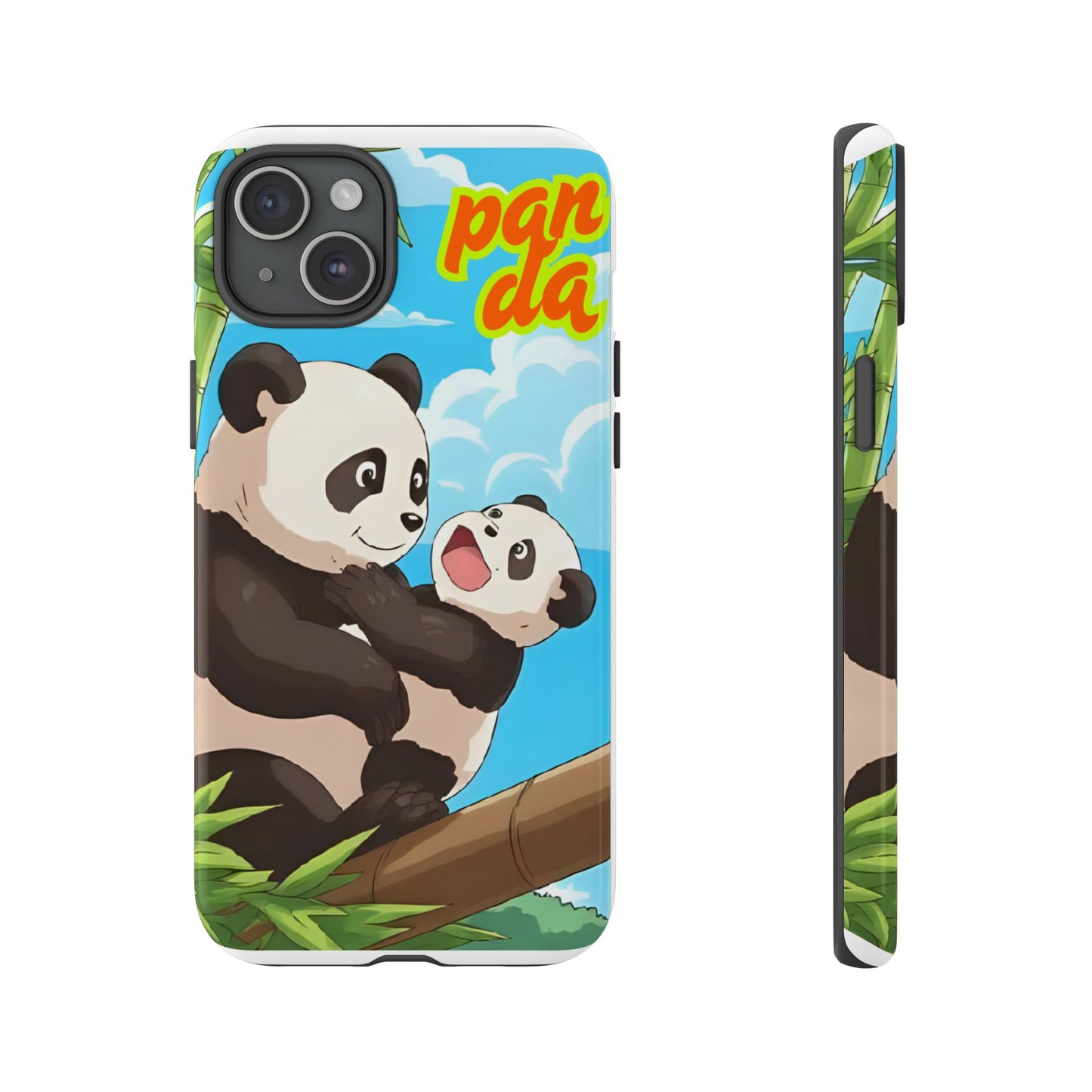 Panda Phone Case - Cute Panda Mom and Baby Design, Phone Cover for Animal Lovers, Gift for Kids and Adults, Jungle Vibe, Fun Accessory