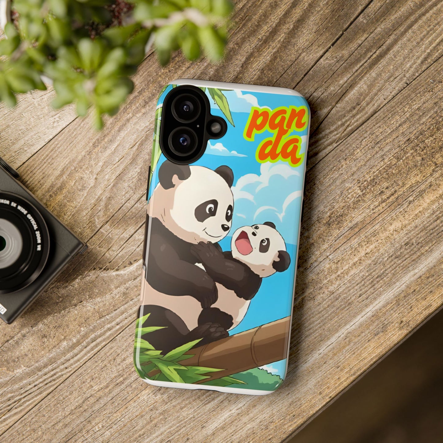 Panda Phone Case - Cute Panda Mom and Baby Design, Phone Cover for Animal Lovers, Gift for Kids and Adults, Jungle Vibe, Fun Accessory
