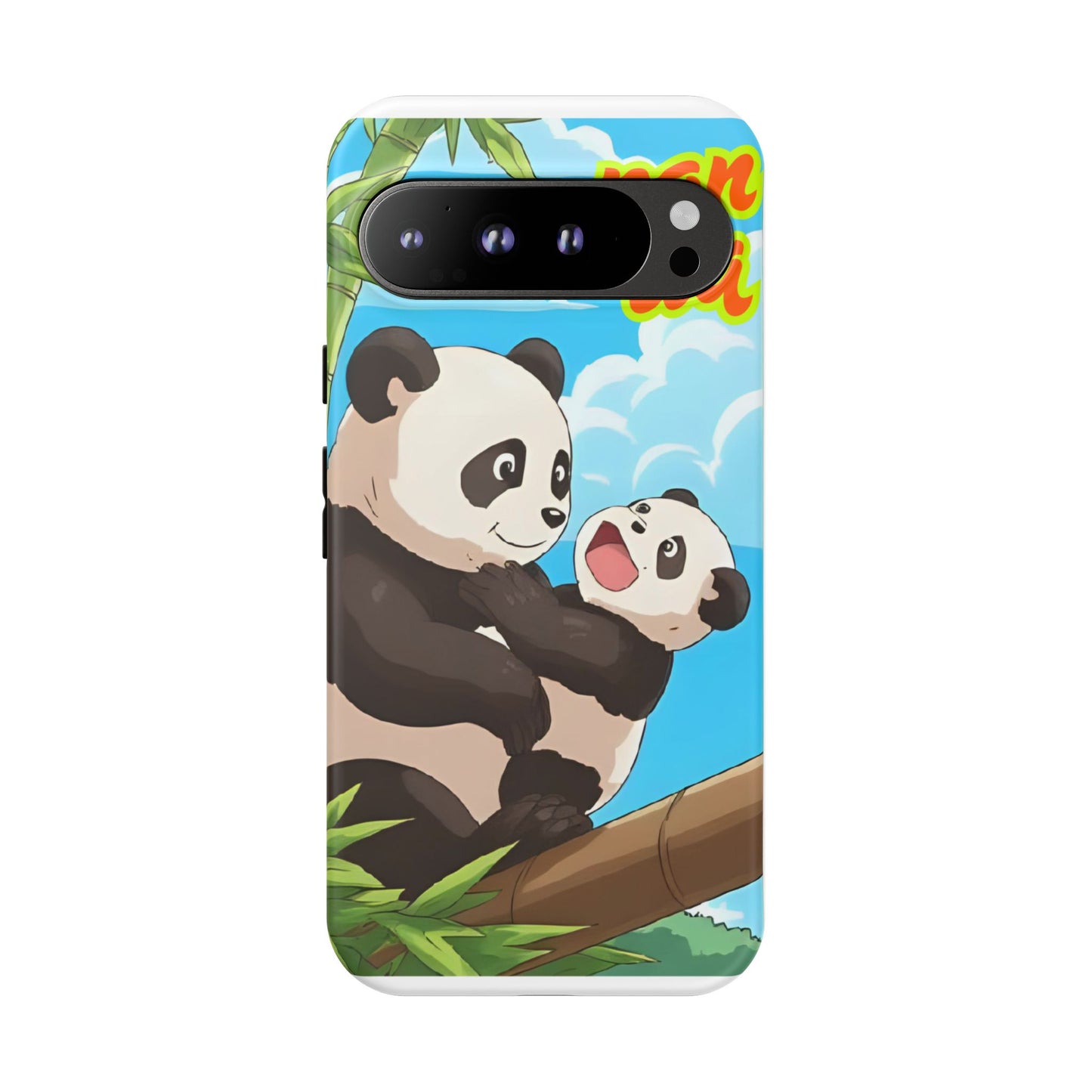 Panda Phone Case - Cute Panda Mom and Baby Design, Phone Cover for Animal Lovers, Gift for Kids and Adults, Jungle Vibe, Fun Accessory