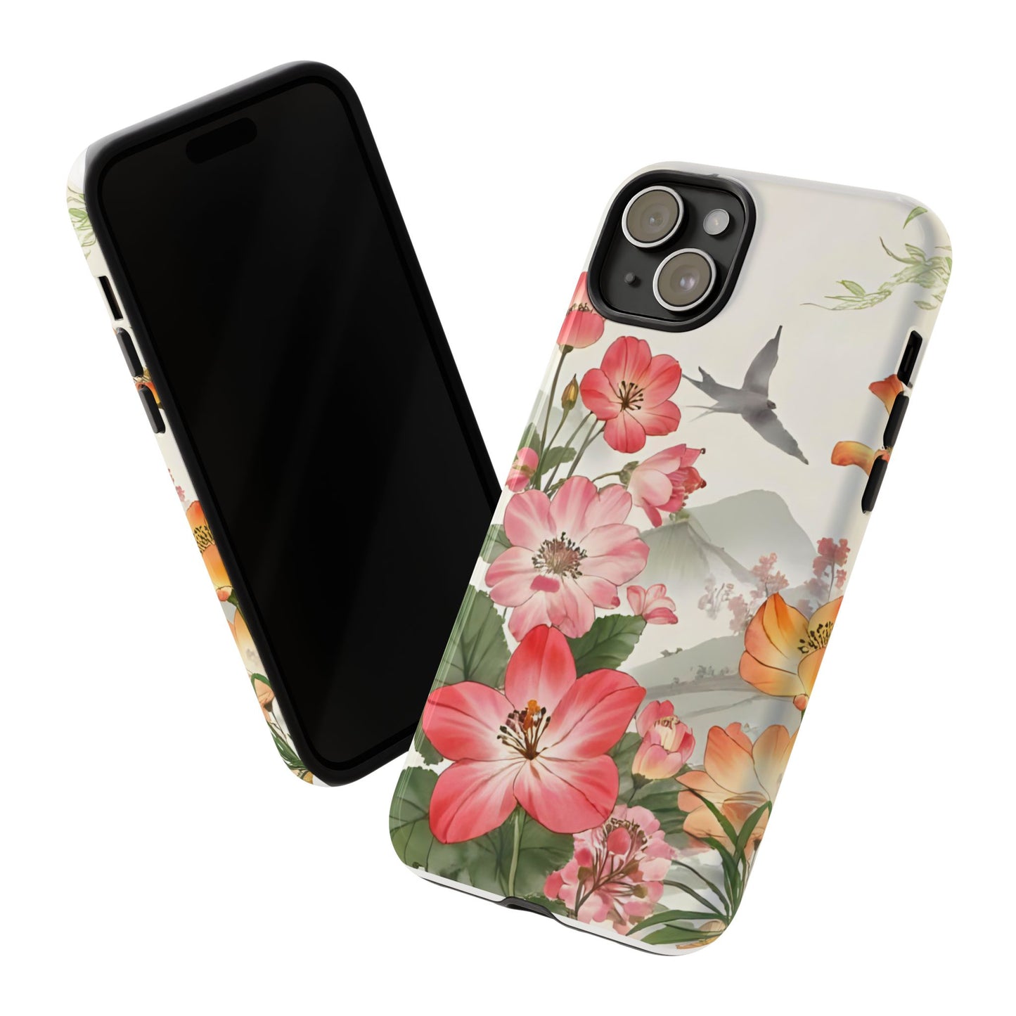 Floral Phone Case, Tough Cases, Smartphone Accessories, Gift for Her, Nature Lover's Present, Floral Design, Spring Style