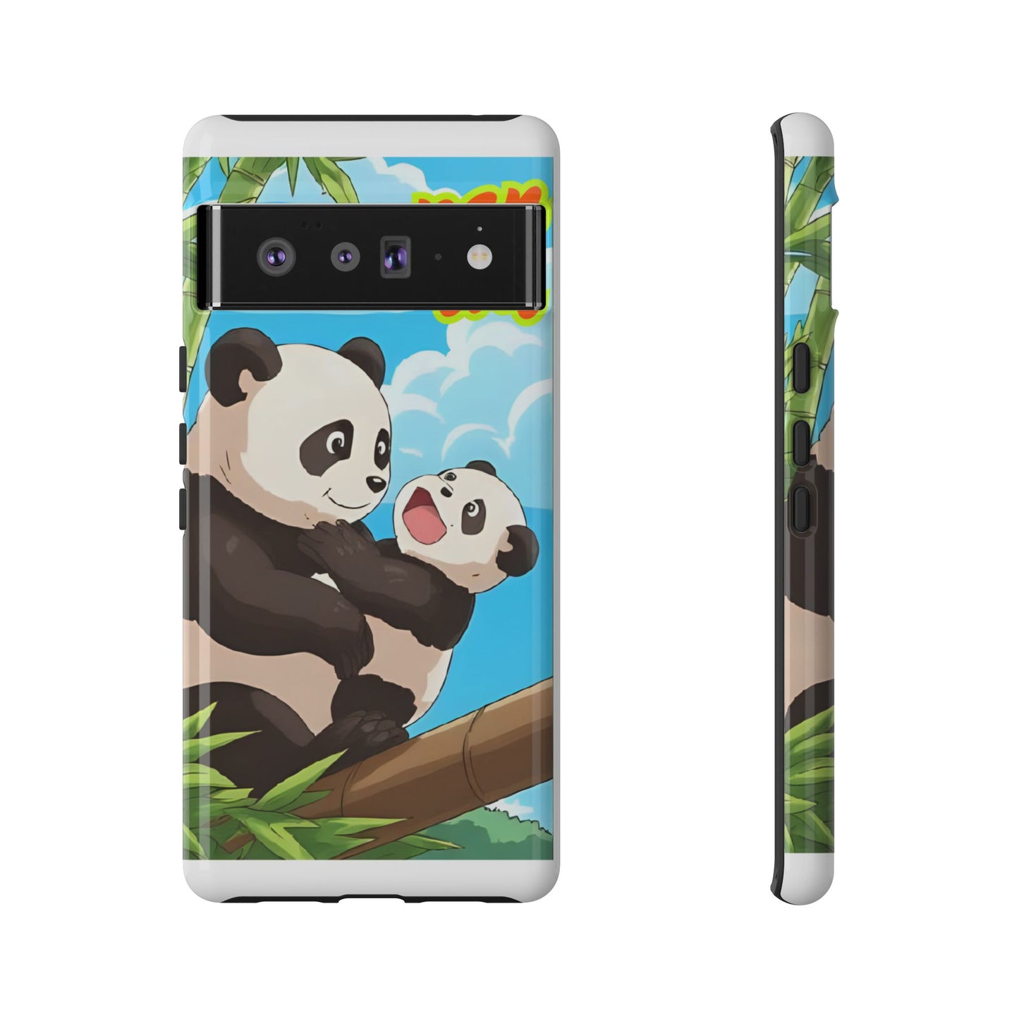 Panda Phone Case - Cute Panda Mom and Baby Design, Phone Cover for Animal Lovers, Gift for Kids and Adults, Jungle Vibe, Fun Accessory