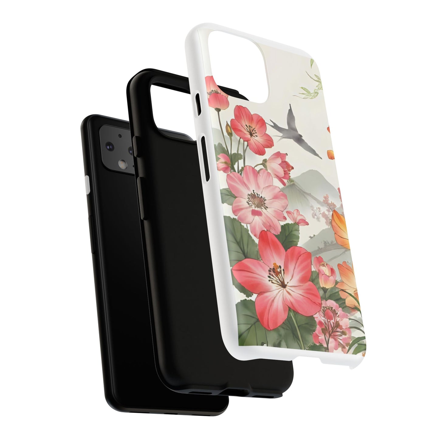 Floral Phone Case, Tough Cases, Smartphone Accessories, Gift for Her, Nature Lover's Present, Floral Design, Spring Style