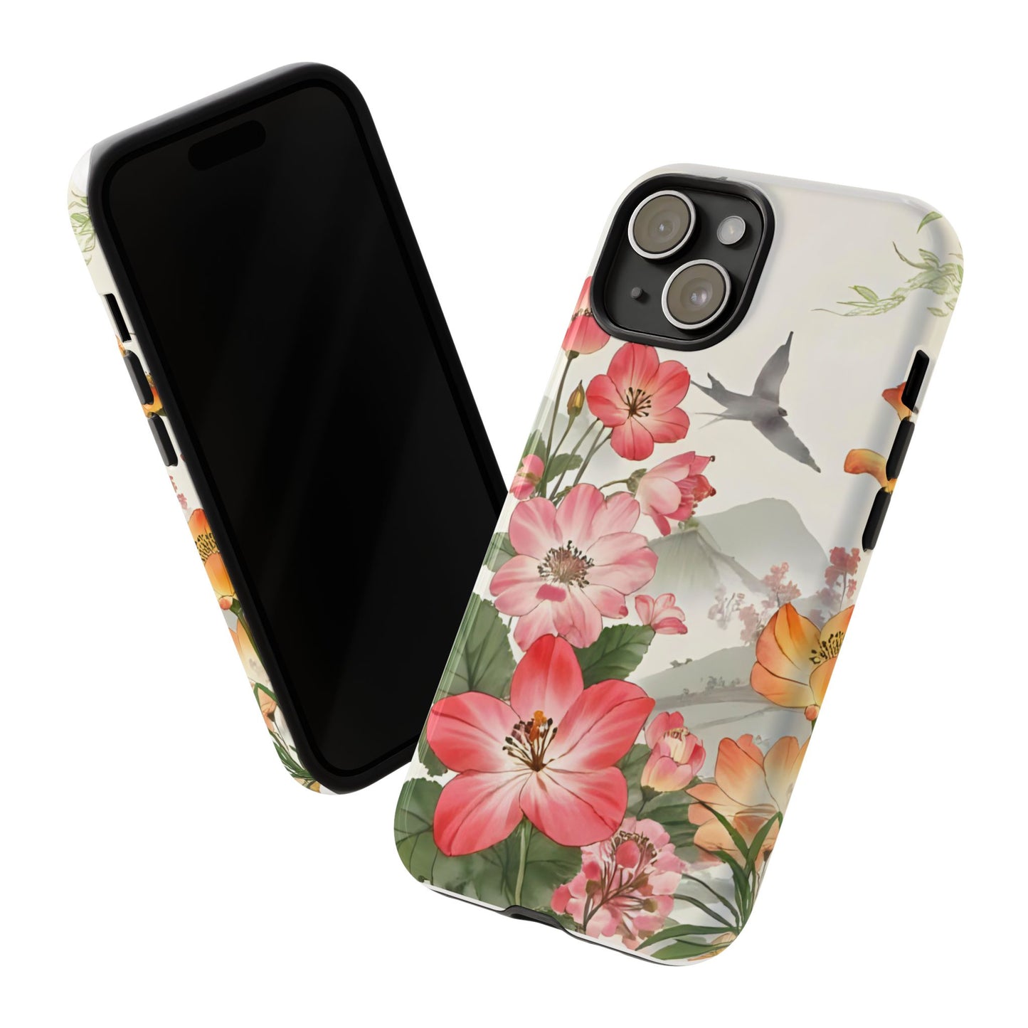 Floral Phone Case, Tough Cases, Smartphone Accessories, Gift for Her, Nature Lover's Present, Floral Design, Spring Style