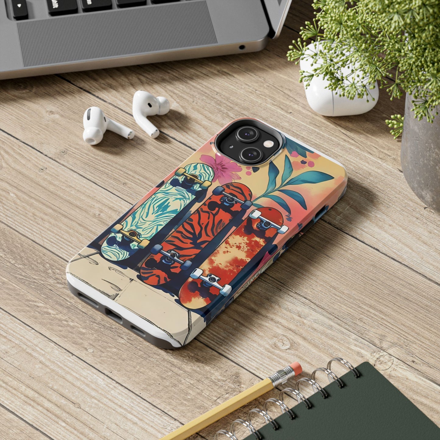 Skateboard Art Phone Cases | Tough Phone Covers for Skaters | Unique Gift for Skateboard Lovers, Trendy Protection, Custom Designs