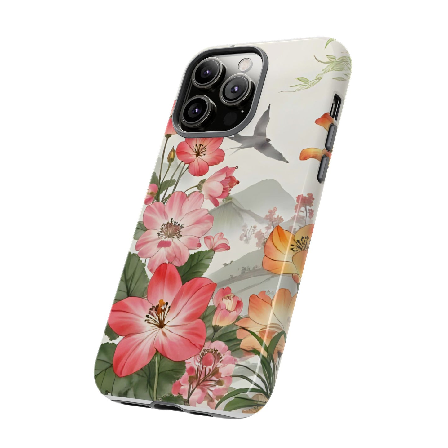 Floral Phone Case, Tough Cases, Smartphone Accessories, Gift for Her, Nature Lover's Present, Floral Design, Spring Style