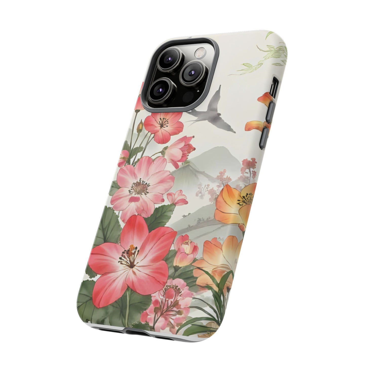 Floral Phone Case, Tough Cases, Smartphone Accessories, Gift for Her, Nature Lover's Present, Floral Design, Spring Style