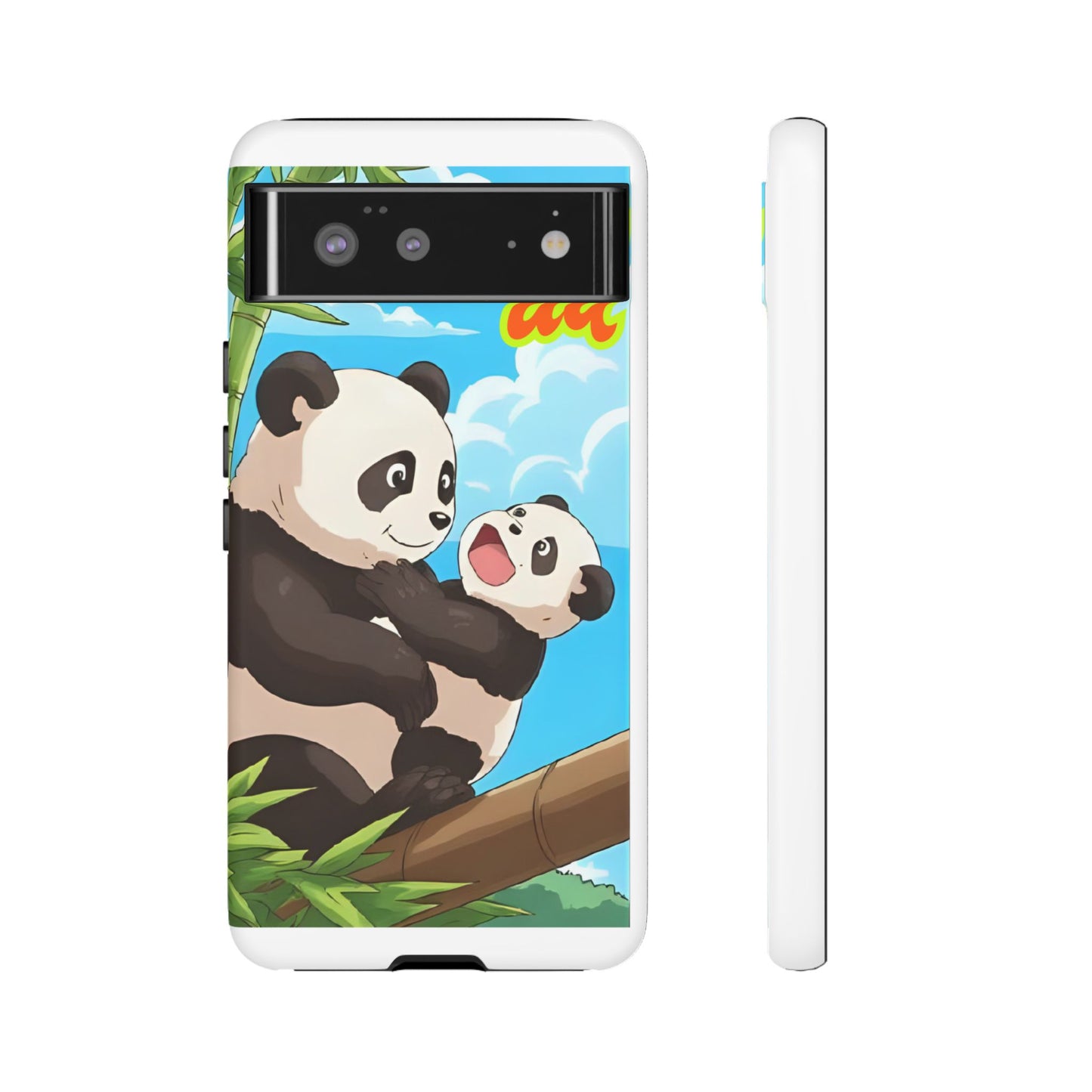 Panda Phone Case - Cute Panda Mom and Baby Design, Phone Cover for Animal Lovers, Gift for Kids and Adults, Jungle Vibe, Fun Accessory