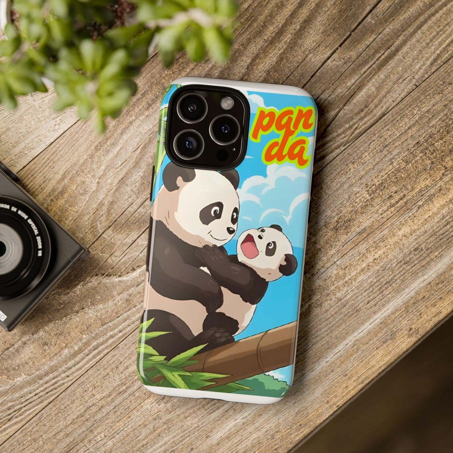 Panda Phone Case - Cute Panda Mom and Baby Design, Phone Cover for Animal Lovers, Gift for Kids and Adults, Jungle Vibe, Fun Accessory