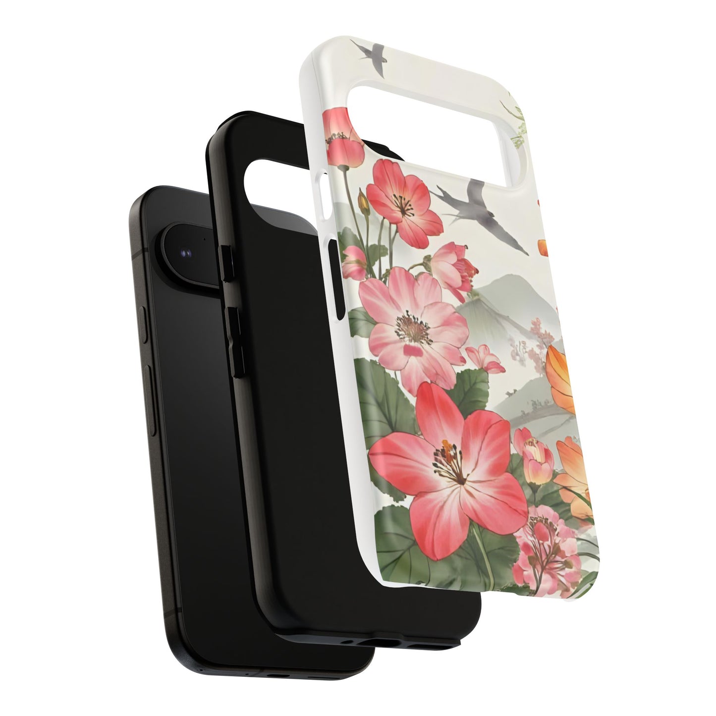 Floral Phone Case, Tough Cases, Smartphone Accessories, Gift for Her, Nature Lover's Present, Floral Design, Spring Style