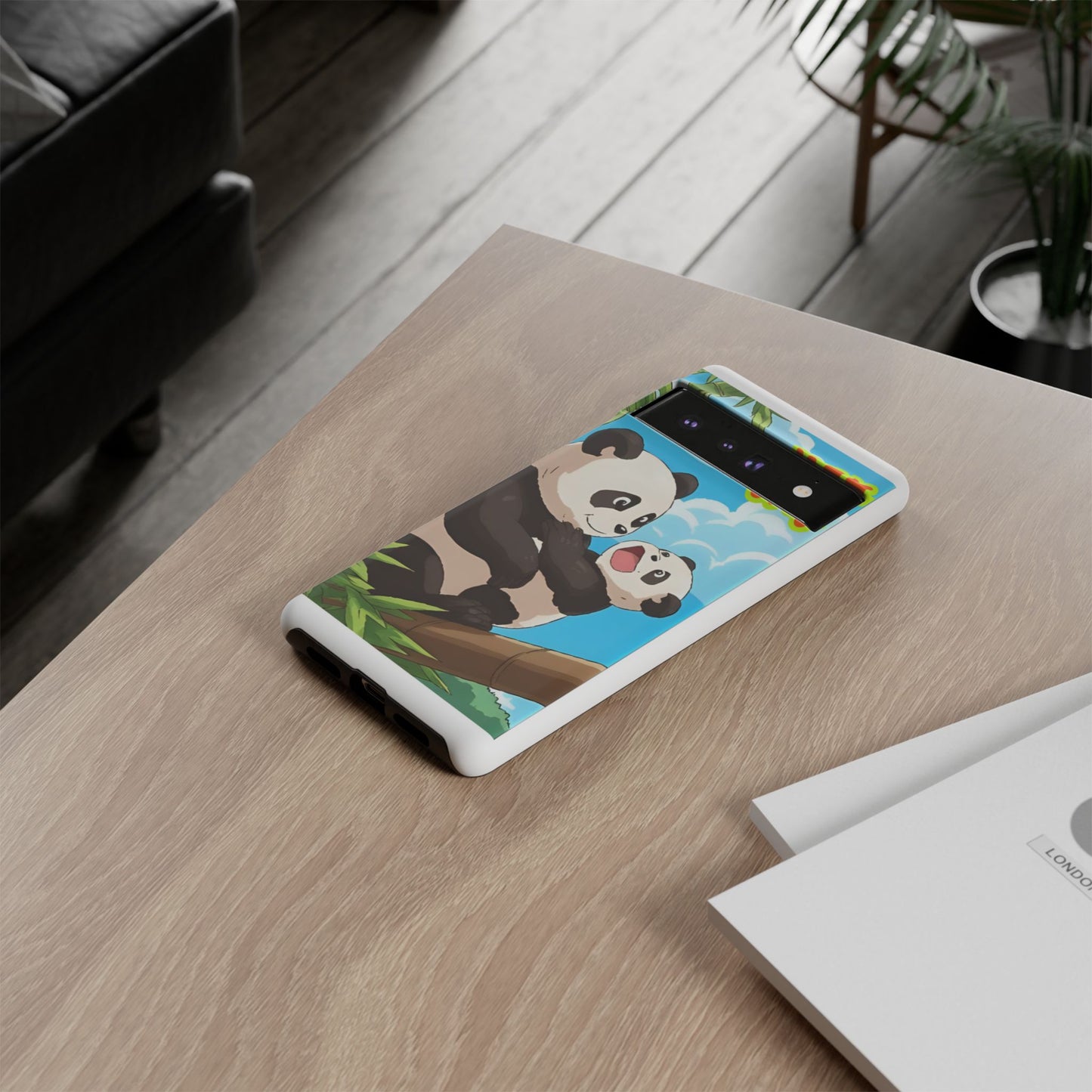 Panda Phone Case - Cute Panda Mom and Baby Design, Phone Cover for Animal Lovers, Gift for Kids and Adults, Jungle Vibe, Fun Accessory