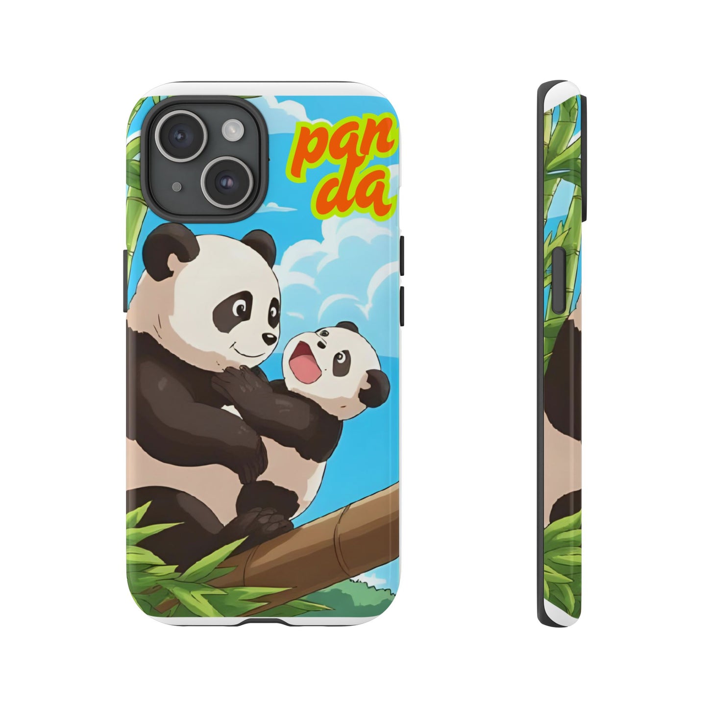 Panda Phone Case - Cute Panda Mom and Baby Design, Phone Cover for Animal Lovers, Gift for Kids and Adults, Jungle Vibe, Fun Accessory
