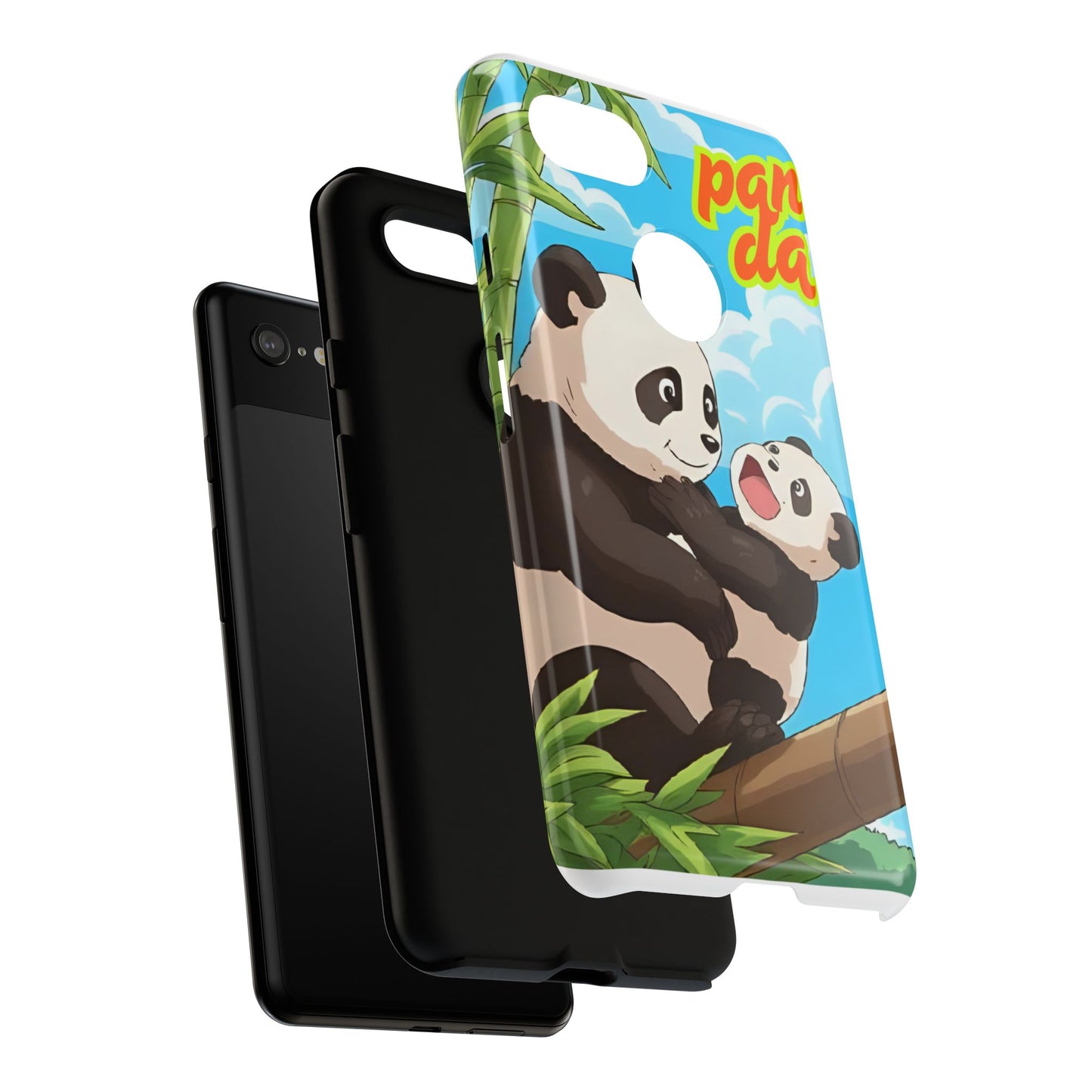Panda Phone Case - Cute Panda Mom and Baby Design, Phone Cover for Animal Lovers, Gift for Kids and Adults, Jungle Vibe, Fun Accessory