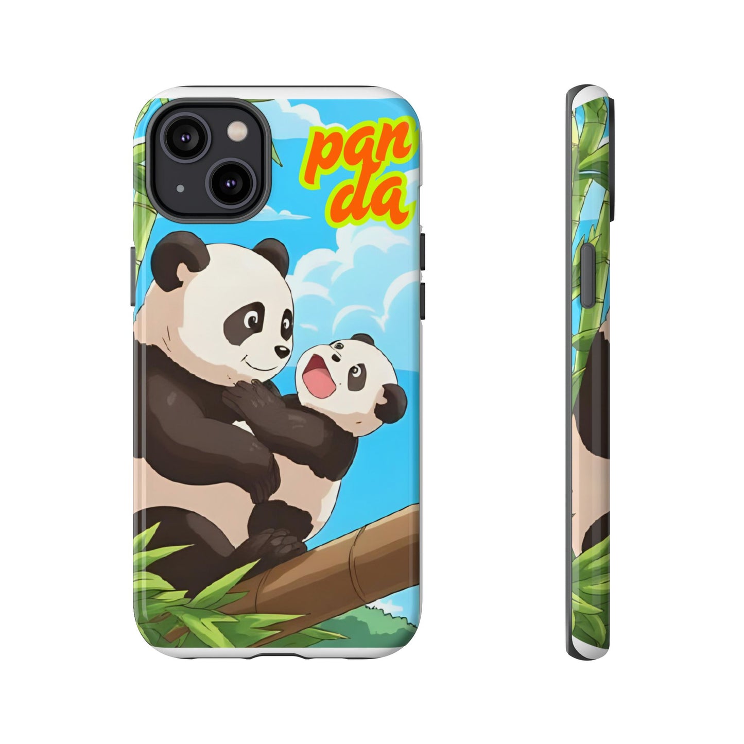 Panda Phone Case - Cute Panda Mom and Baby Design, Phone Cover for Animal Lovers, Gift for Kids and Adults, Jungle Vibe, Fun Accessory