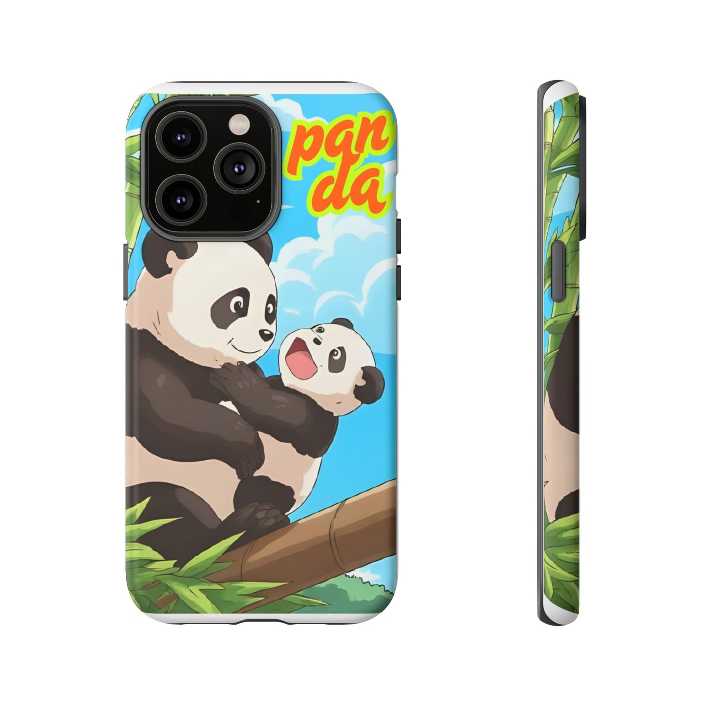 Panda Phone Case - Cute Panda Mom and Baby Design, Phone Cover for Animal Lovers, Gift for Kids and Adults, Jungle Vibe, Fun Accessory