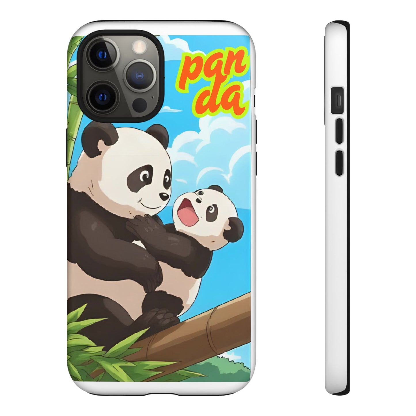 Panda Phone Case - Cute Panda Mom and Baby Design, Phone Cover for Animal Lovers, Gift for Kids and Adults, Jungle Vibe, Fun Accessory