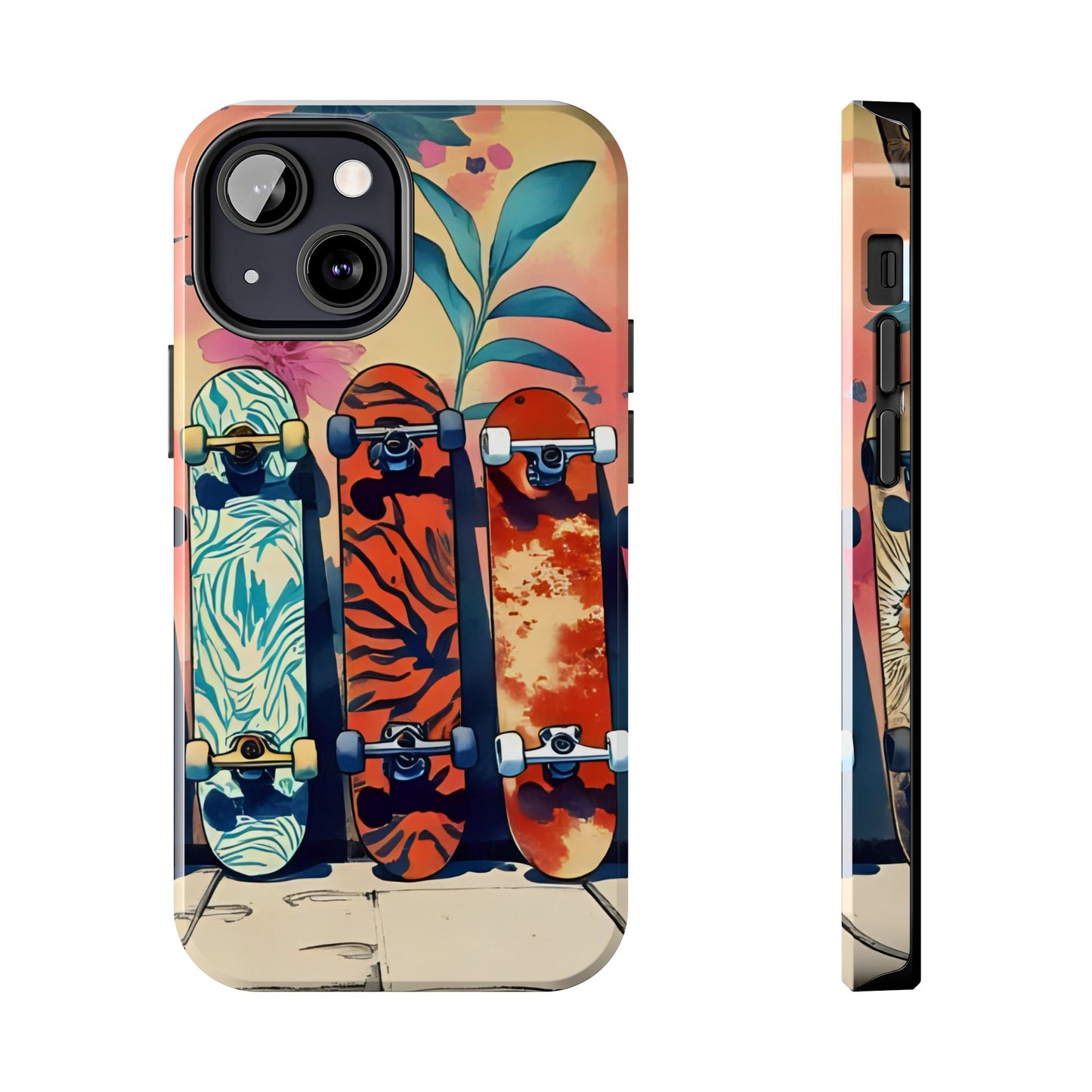 Skateboard Art Phone Cases | Tough Phone Covers for Skaters | Unique Gift for Skateboard Lovers, Trendy Protection, Custom Designs