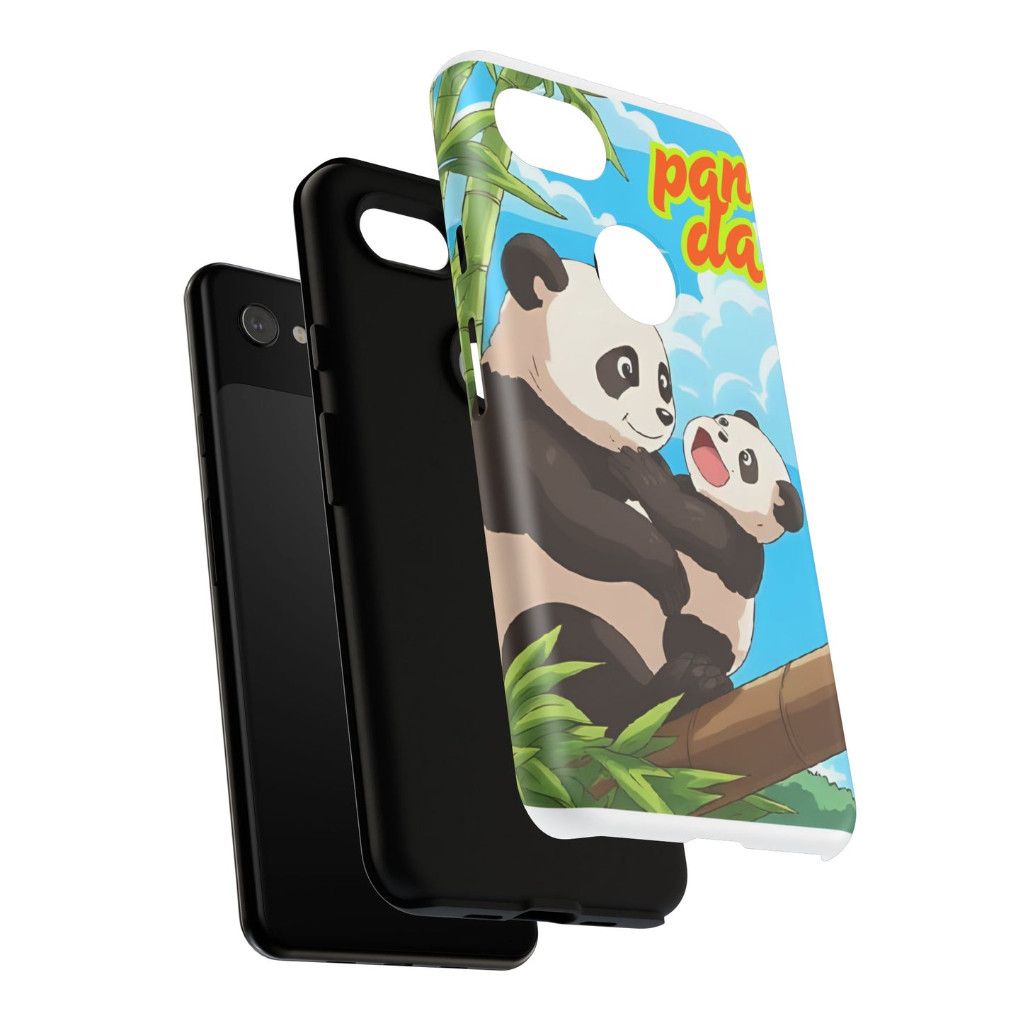 Panda Phone Case - Cute Panda Mom and Baby Design, Phone Cover for Animal Lovers, Gift for Kids and Adults, Jungle Vibe, Fun Accessory