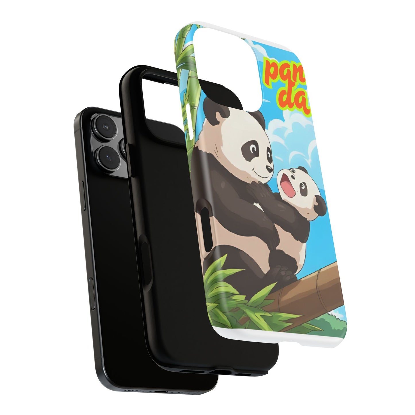 Panda Phone Case - Cute Panda Mom and Baby Design, Phone Cover for Animal Lovers, Gift for Kids and Adults, Jungle Vibe, Fun Accessory