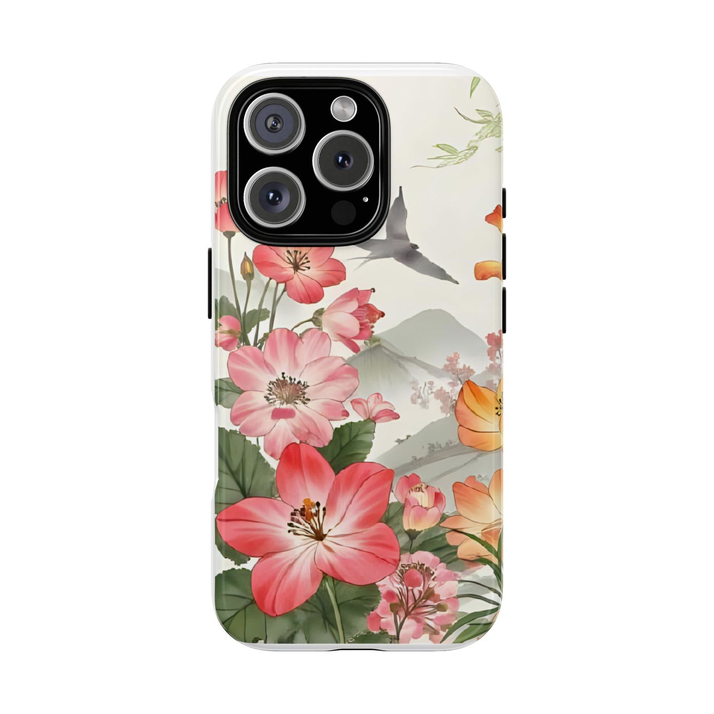 Floral Phone Case, Tough Cases, Smartphone Accessories, Gift for Her, Nature Lover's Present, Floral Design, Spring Style