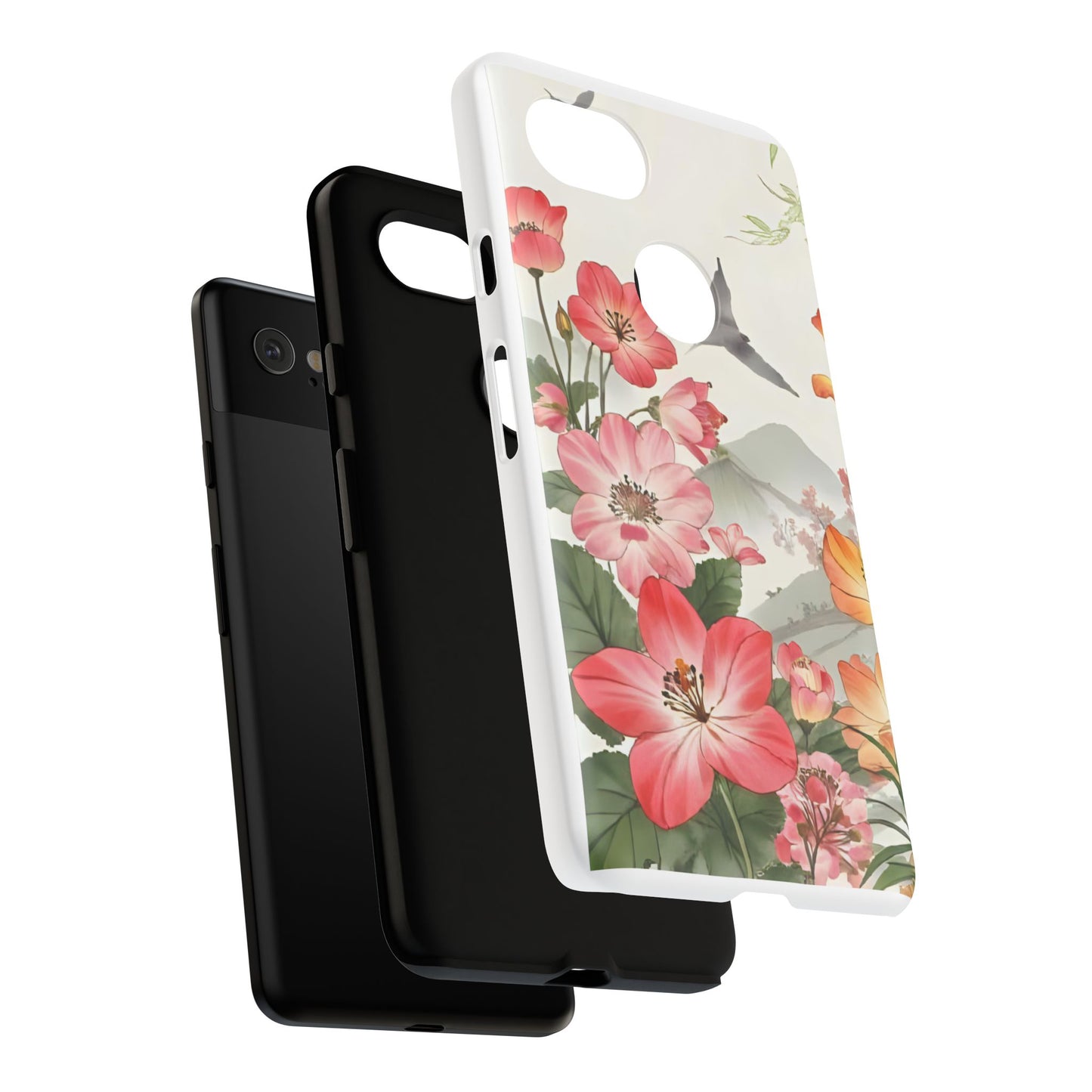Floral Phone Case, Tough Cases, Smartphone Accessories, Gift for Her, Nature Lover's Present, Floral Design, Spring Style