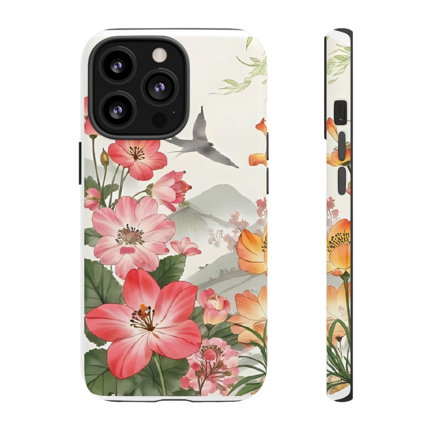 Floral Phone Case, Tough Cases, Smartphone Accessories, Gift for Her, Nature Lover's Present, Floral Design, Spring Style
