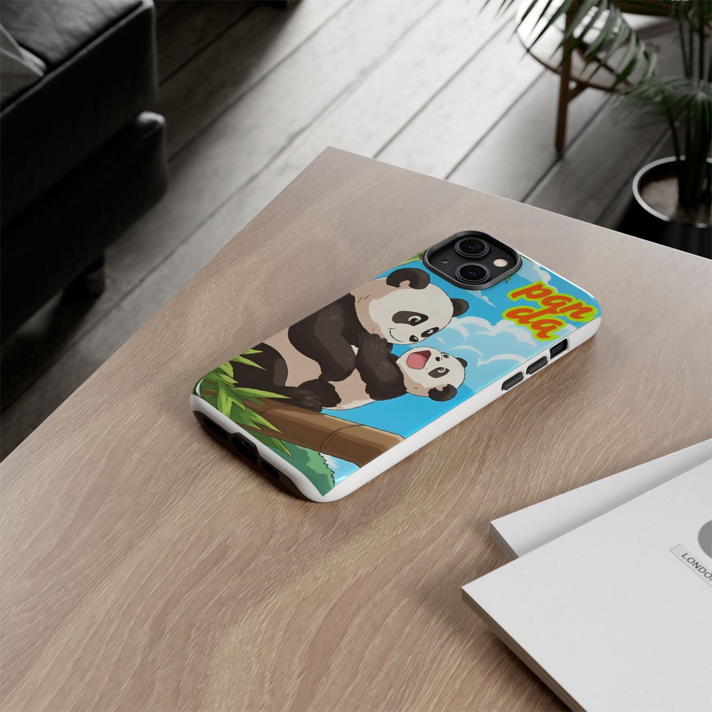 Panda Phone Case - Cute Panda Mom and Baby Design, Phone Cover for Animal Lovers, Gift for Kids and Adults, Jungle Vibe, Fun Accessory