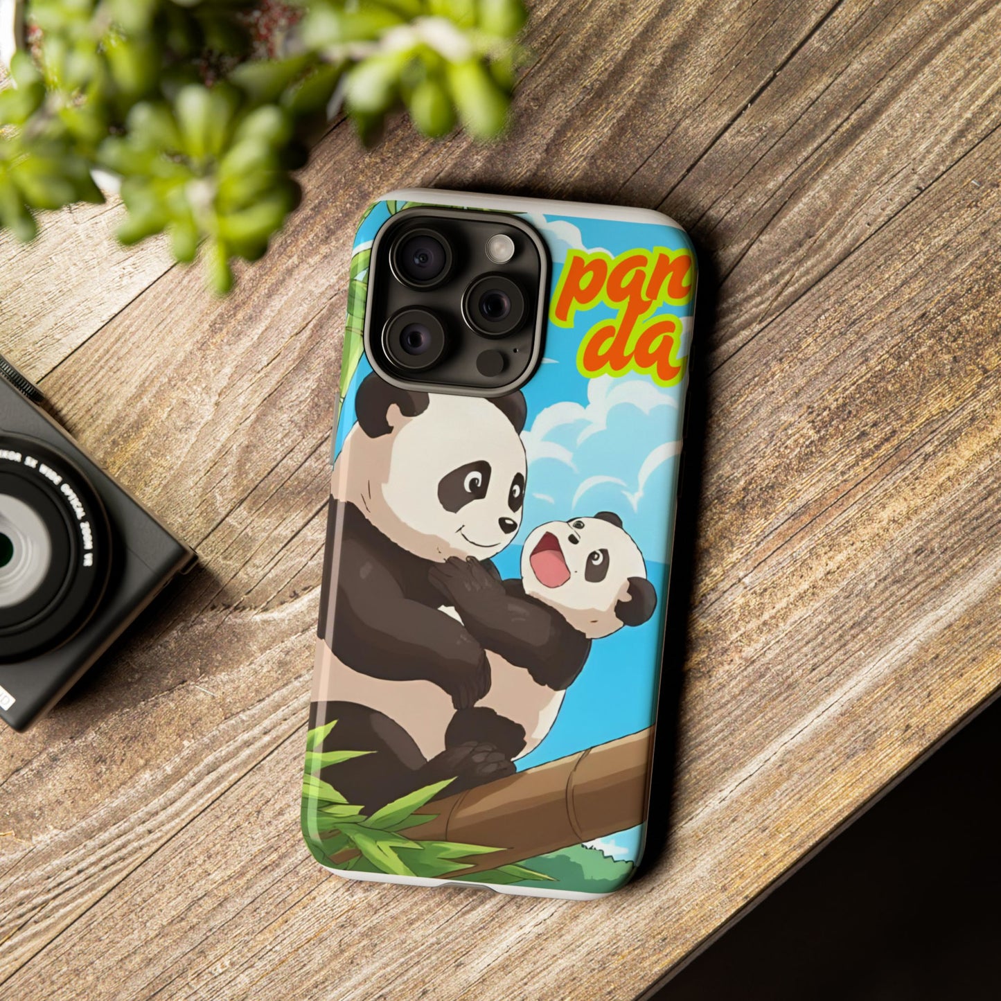 Panda Phone Case - Cute Panda Mom and Baby Design, Phone Cover for Animal Lovers, Gift for Kids and Adults, Jungle Vibe, Fun Accessory