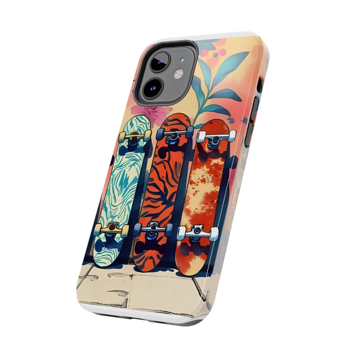 Skateboard Art Phone Cases | Tough Phone Covers for Skaters | Unique Gift for Skateboard Lovers, Trendy Protection, Custom Designs