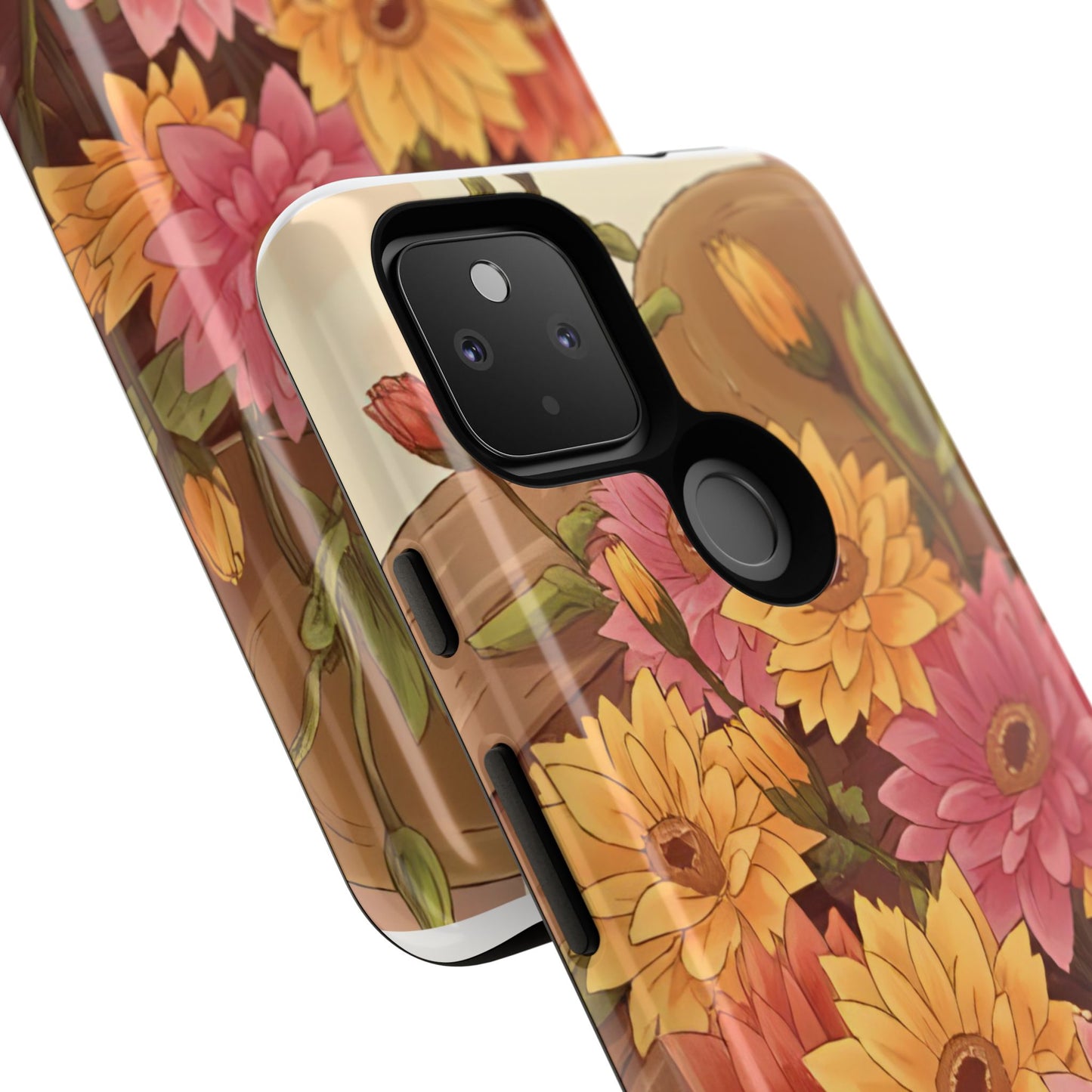 Floral Phone Case - Colorful Flower Design, Tough Protective Case, Gift for Nature Lovers, Spring Accents, Cute Accessories