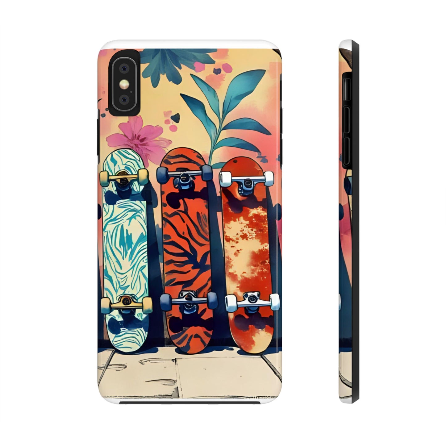 Skateboard Art Phone Cases | Tough Phone Covers for Skaters | Unique Gift for Skateboard Lovers, Trendy Protection, Custom Designs