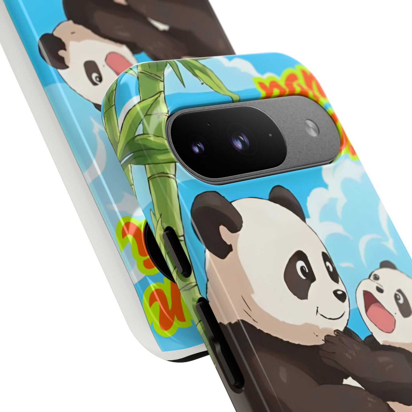 Panda Phone Case - Cute Panda Mom and Baby Design, Phone Cover for Animal Lovers, Gift for Kids and Adults, Jungle Vibe, Fun Accessory
