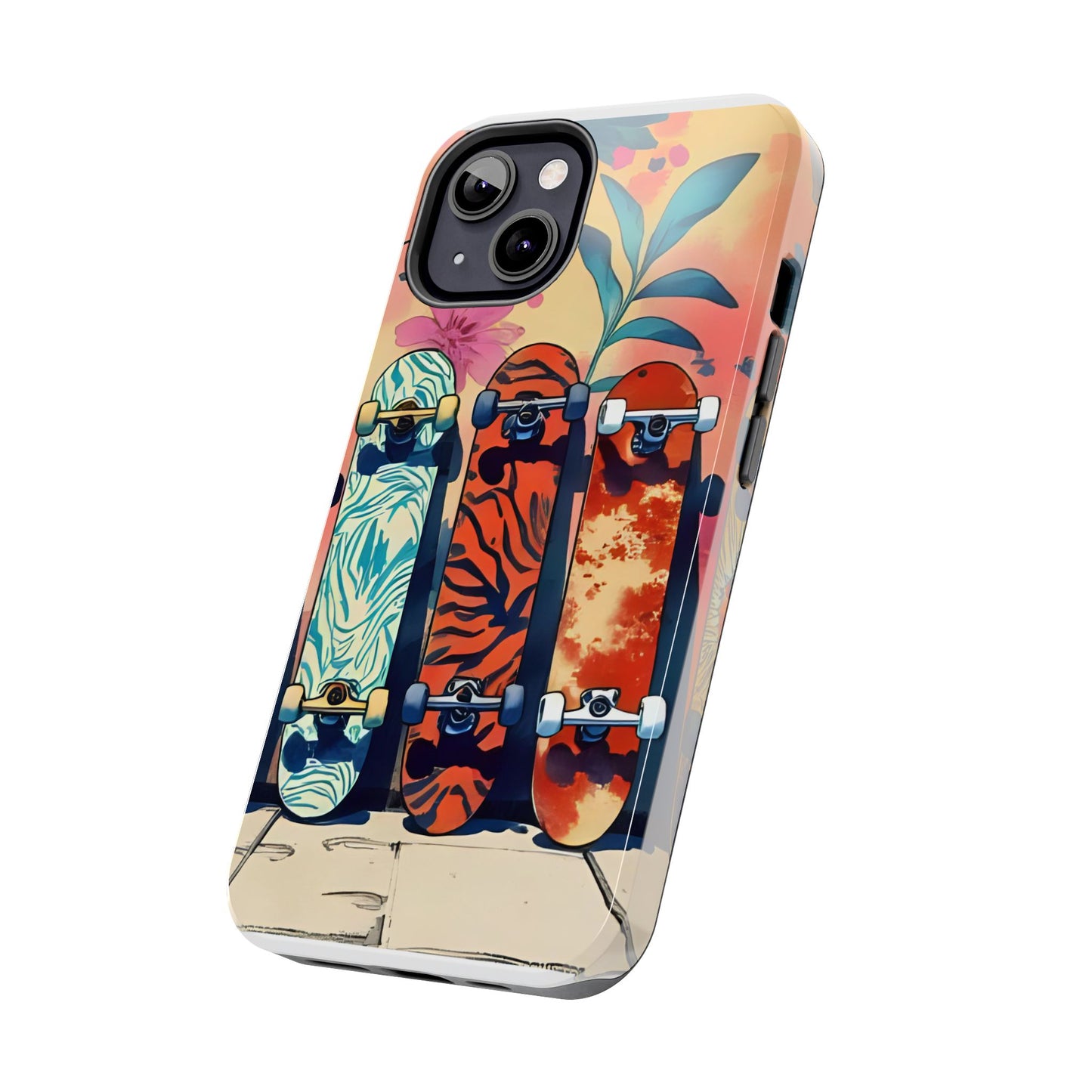 Skateboard Art Phone Cases | Tough Phone Covers for Skaters | Unique Gift for Skateboard Lovers, Trendy Protection, Custom Designs