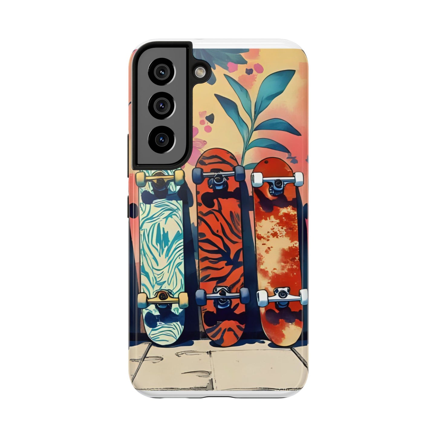 Skateboard Art Phone Cases | Tough Phone Covers for Skaters | Unique Gift for Skateboard Lovers, Trendy Protection, Custom Designs
