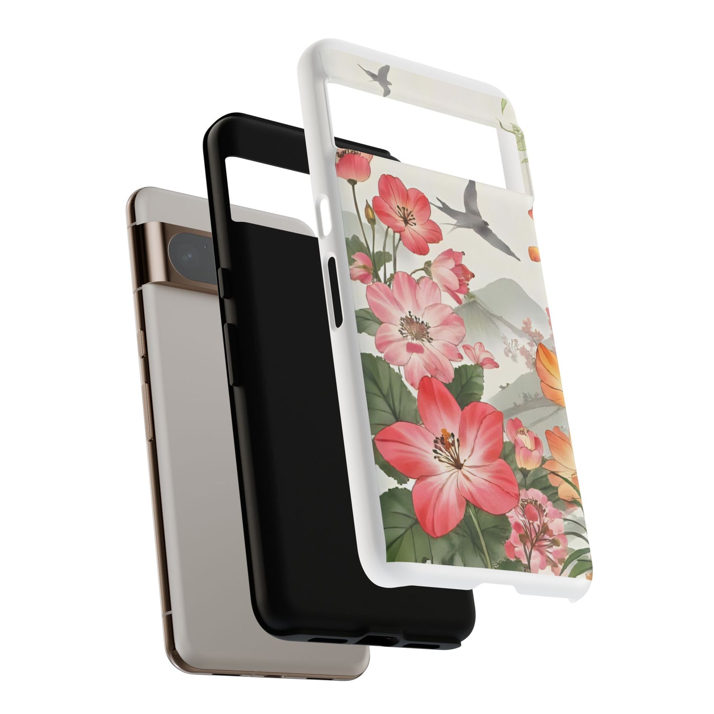 Floral Phone Case, Tough Cases, Smartphone Accessories, Gift for Her, Nature Lover's Present, Floral Design, Spring Style