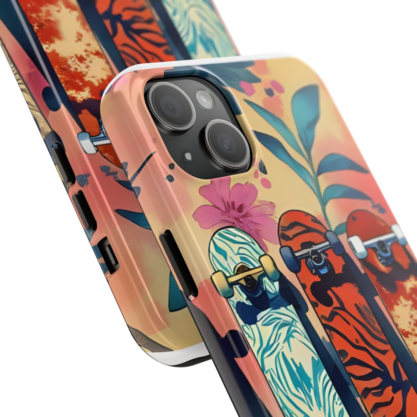 Skateboard Art Phone Cases | Tough Phone Covers for Skaters | Unique Gift for Skateboard Lovers, Trendy Protection, Custom Designs