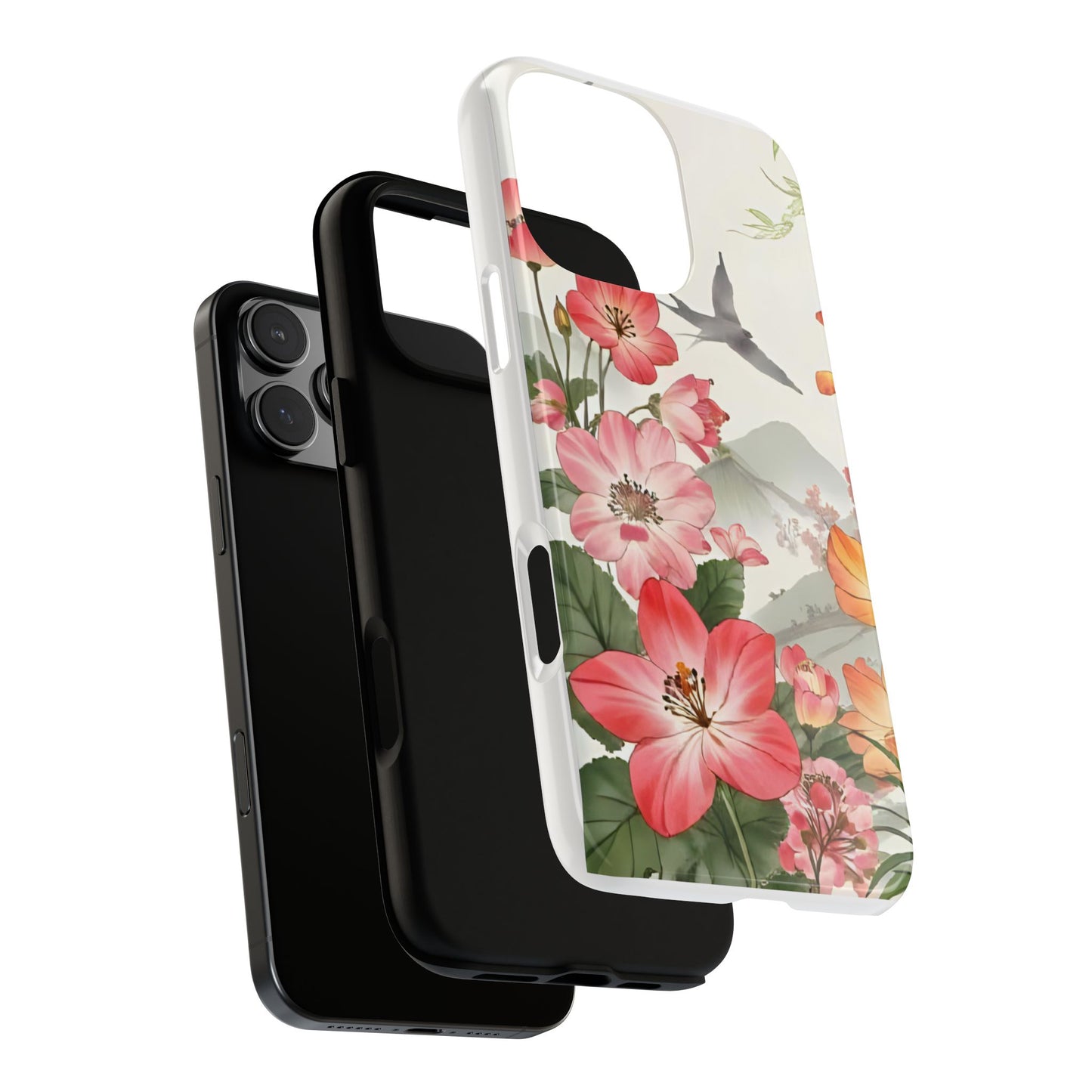 Floral Phone Case, Tough Cases, Smartphone Accessories, Gift for Her, Nature Lover's Present, Floral Design, Spring Style