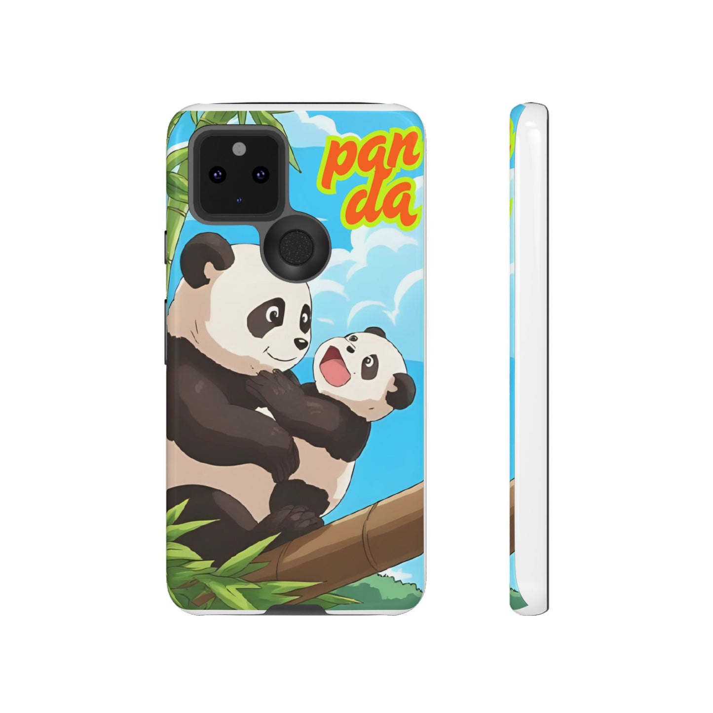 Panda Phone Case - Cute Panda Mom and Baby Design, Phone Cover for Animal Lovers, Gift for Kids and Adults, Jungle Vibe, Fun Accessory