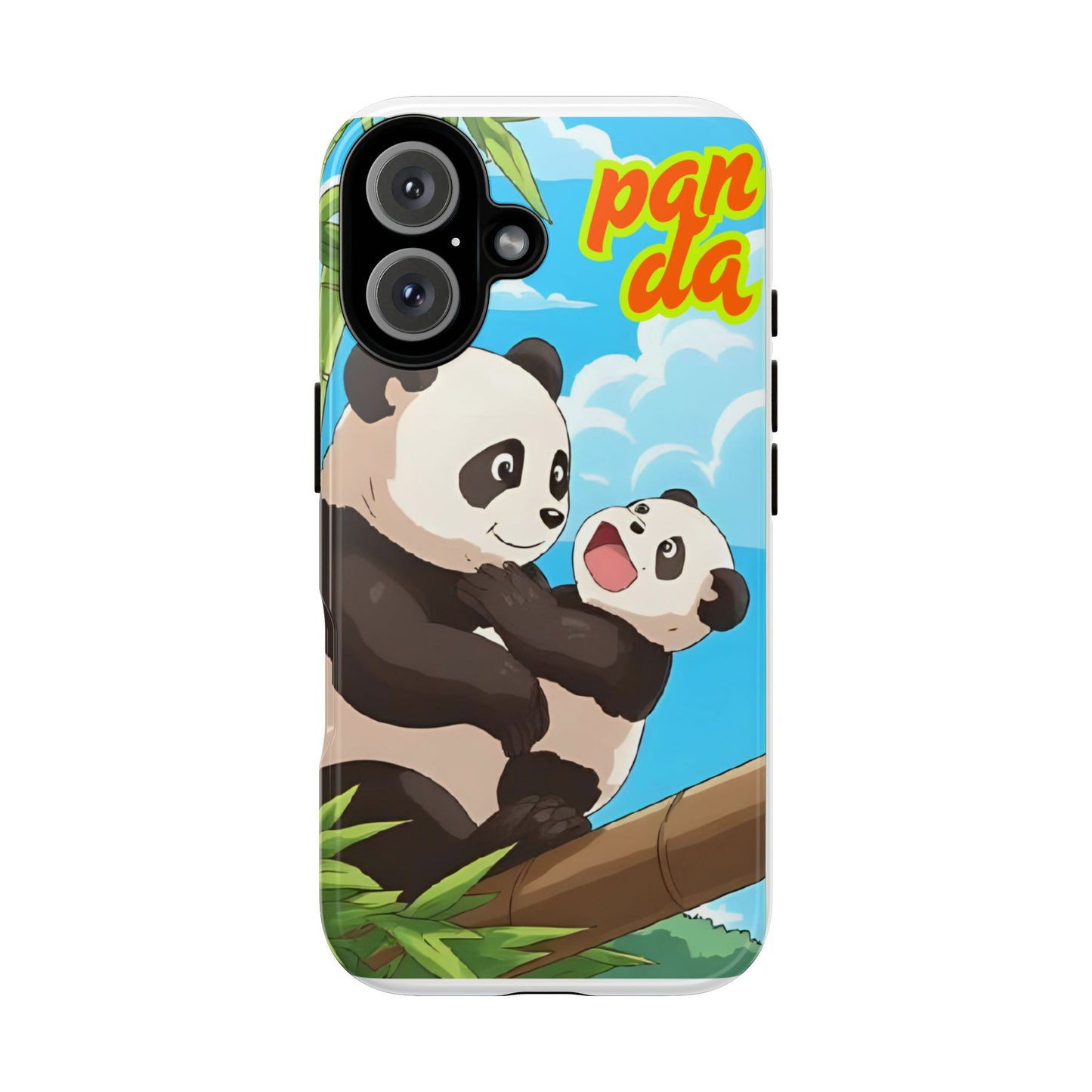 Panda Phone Case - Cute Panda Mom and Baby Design, Phone Cover for Animal Lovers, Gift for Kids and Adults, Jungle Vibe, Fun Accessory