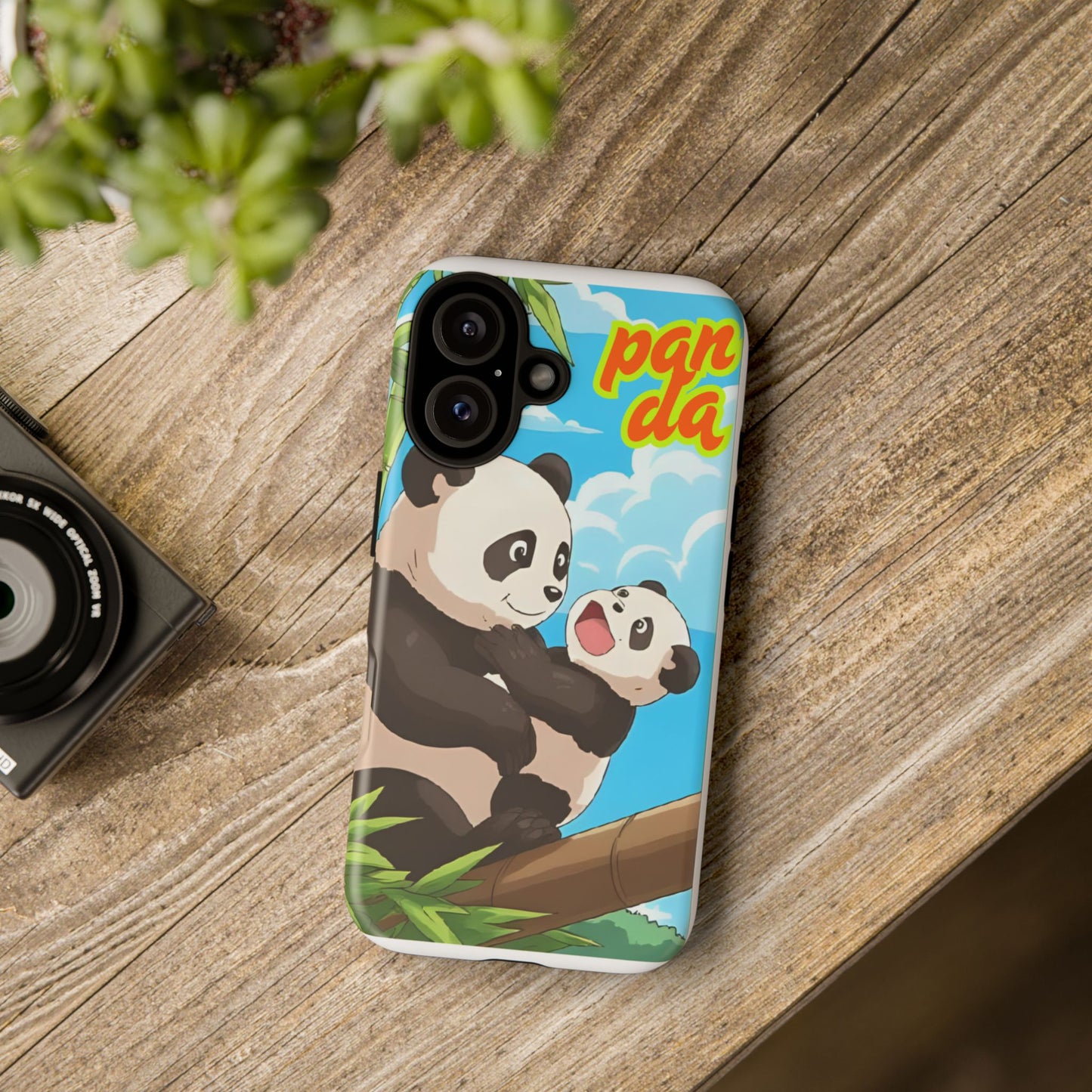 Panda Phone Case - Cute Panda Mom and Baby Design, Phone Cover for Animal Lovers, Gift for Kids and Adults, Jungle Vibe, Fun Accessory