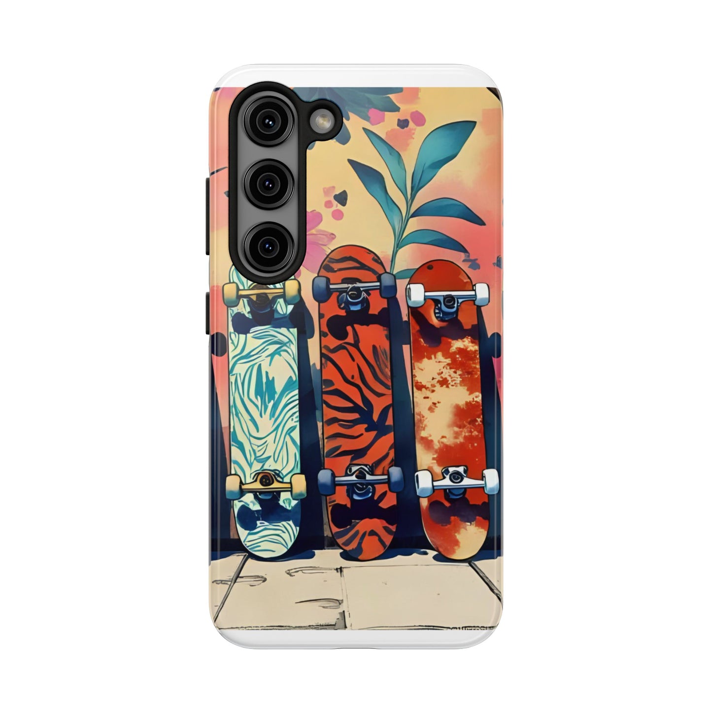 Skateboard Art Phone Cases | Tough Phone Covers for Skaters | Unique Gift for Skateboard Lovers, Trendy Protection, Custom Designs