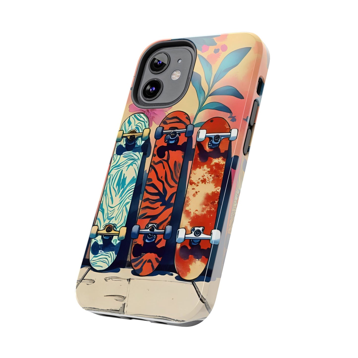 Skateboard Art Phone Cases | Tough Phone Covers for Skaters | Unique Gift for Skateboard Lovers, Trendy Protection, Custom Designs