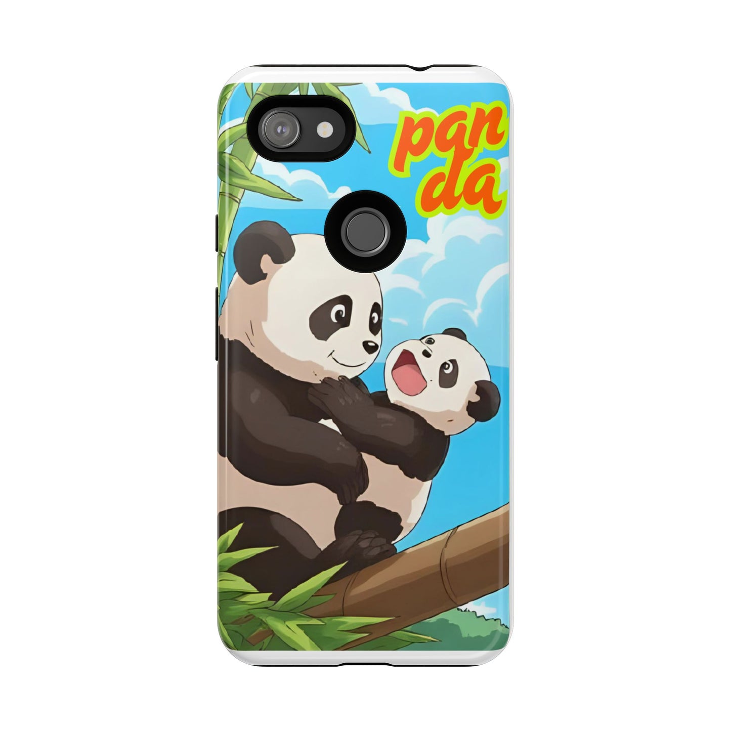 Panda Phone Case - Cute Panda Mom and Baby Design, Phone Cover for Animal Lovers, Gift for Kids and Adults, Jungle Vibe, Fun Accessory