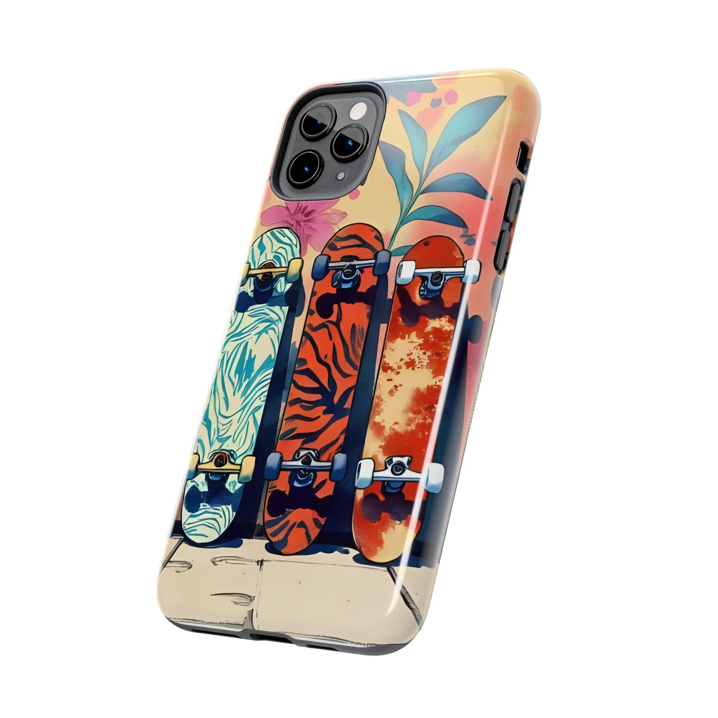 Skateboard Art Phone Cases | Tough Phone Covers for Skaters | Unique Gift for Skateboard Lovers, Trendy Protection, Custom Designs