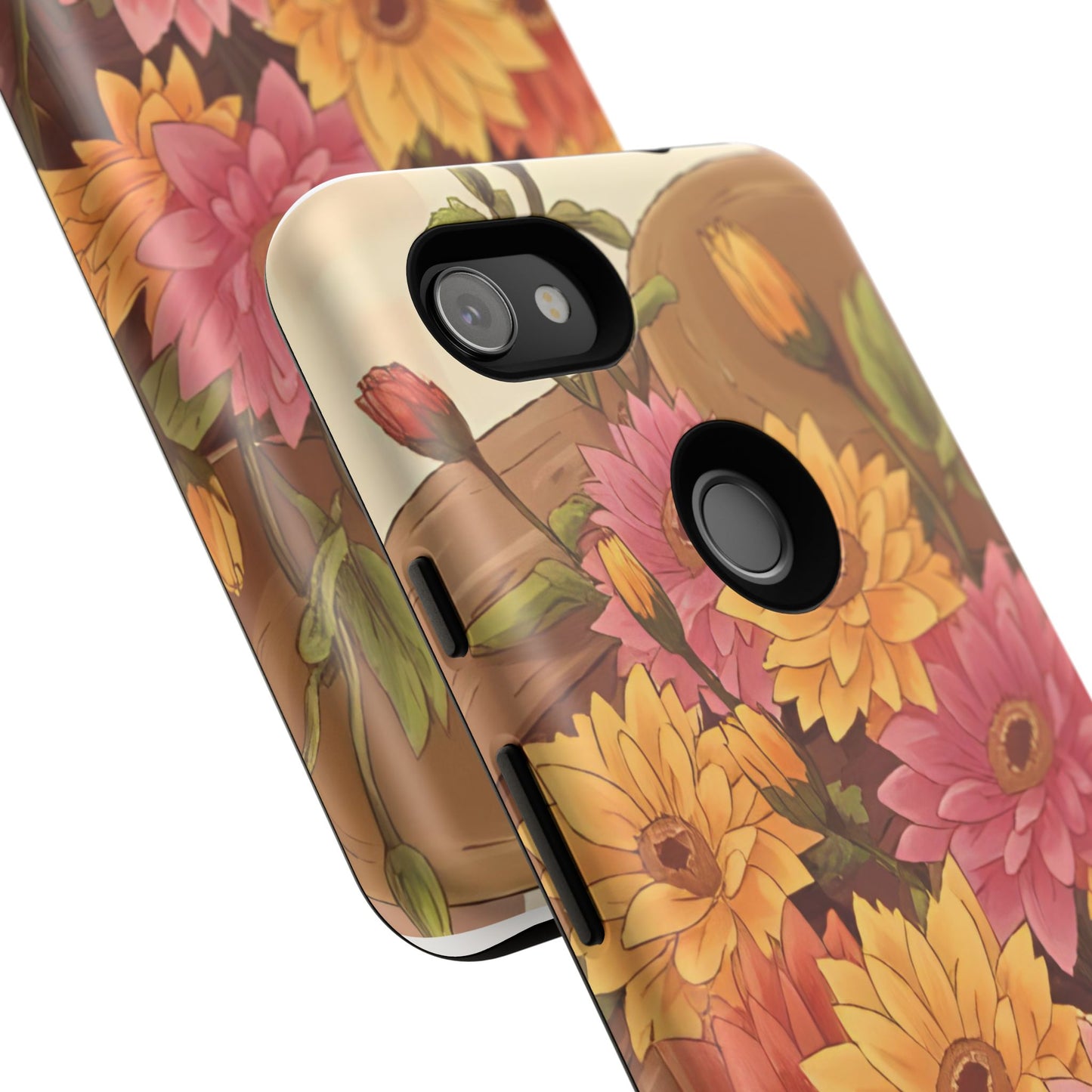 Floral Phone Case - Colorful Flower Design, Tough Protective Case, Gift for Nature Lovers, Spring Accents, Cute Accessories